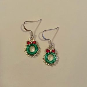 Sale Christmas Wreath Earrings